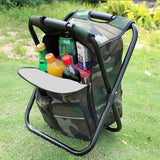 Karrty™ Backpack Folding Stool With Cooler Bag