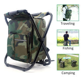 Karrty™ Backpack Folding Stool With Cooler Bag